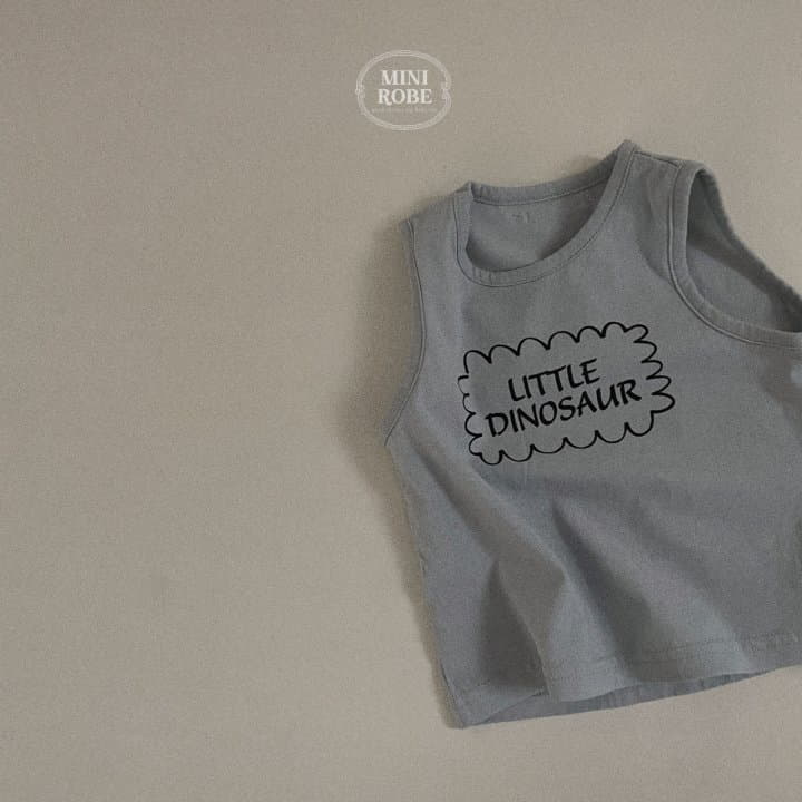 Mini Robe - Korean Baby Fashion - #babyoutfit - Dino Sleeveless - 7
