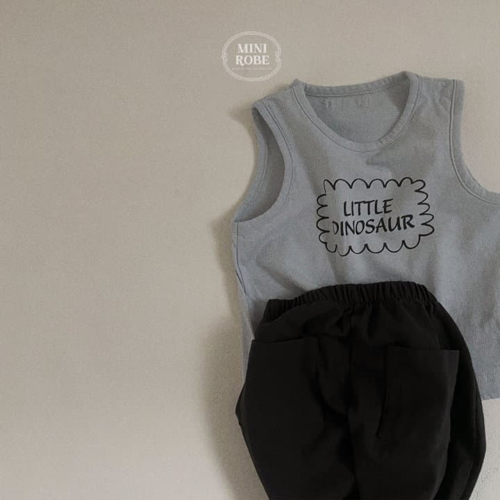 Mini Robe - Korean Baby Fashion - #babywear - Dino Sleeveless - 9