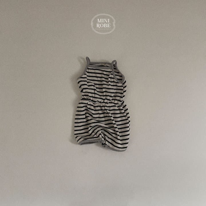 Mini Robe - Korean Baby Fashion - #onlinebabyboutique - Waffle Stripes Bodysuit - 7