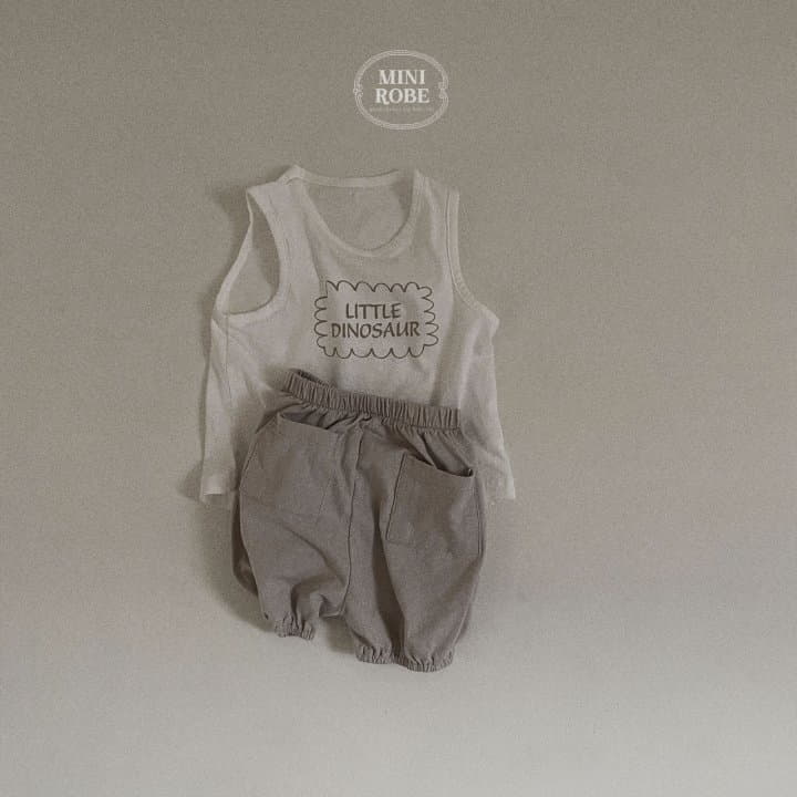 Mini Robe - Korean Baby Fashion - #onlinebabyboutique - Dino Sleeveless - 10