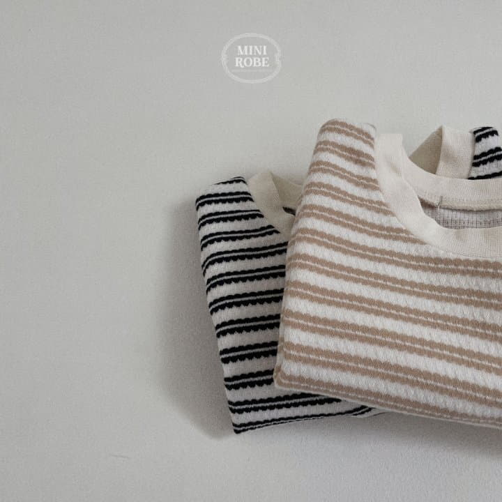 Mini Robe - Korean Baby Fashion - #onlinebabyshop - Stripes Embo Vest - 5