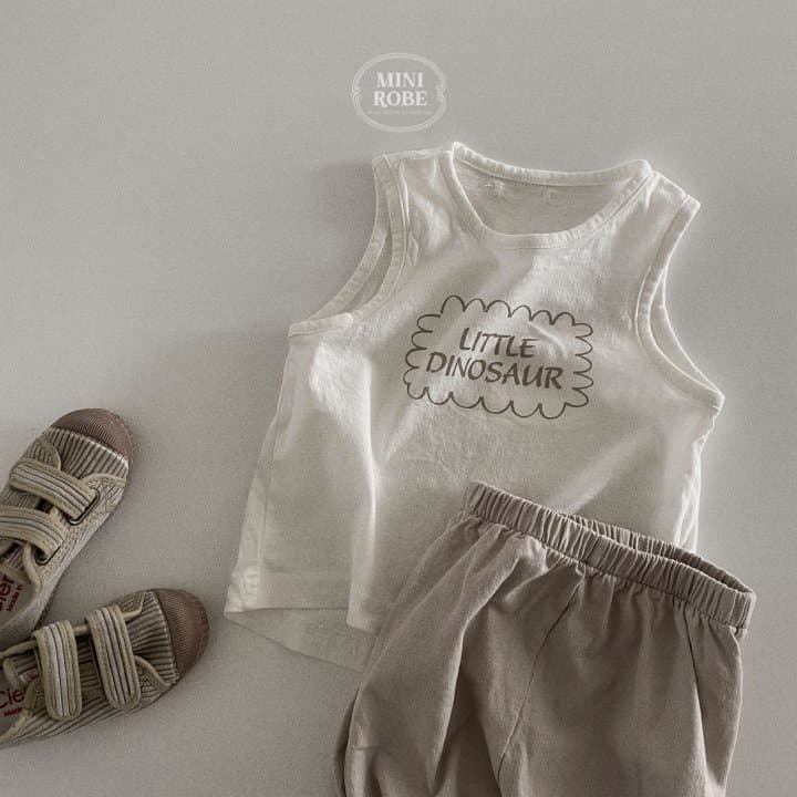 Mini Robe - Korean Baby Fashion - #onlinebabyshop - Dino Sleeveless - 11