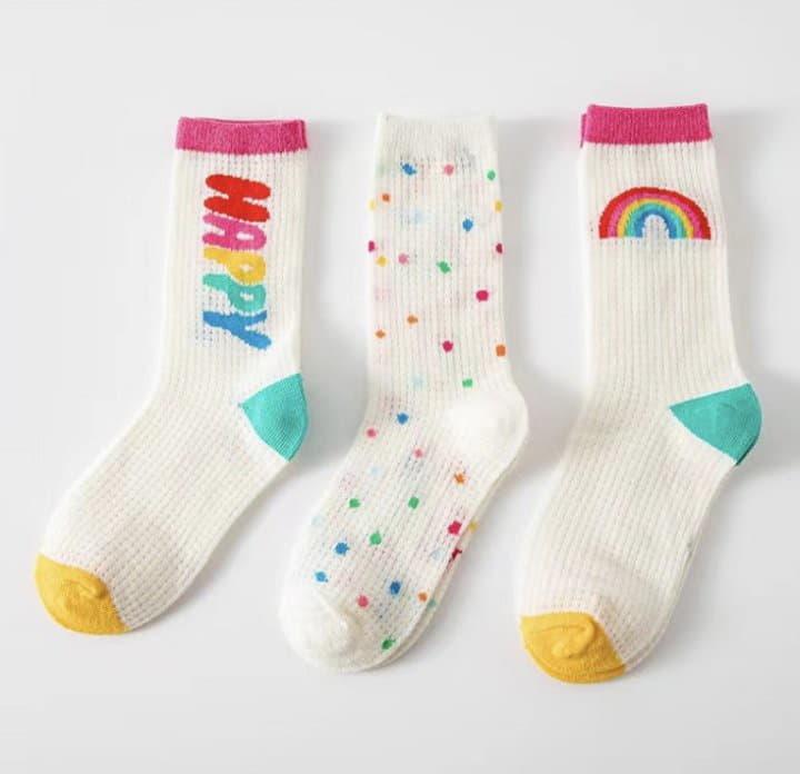 Miso - Korean Children Fashion - #Kfashion4kids - Rainbow Sot Socks Set