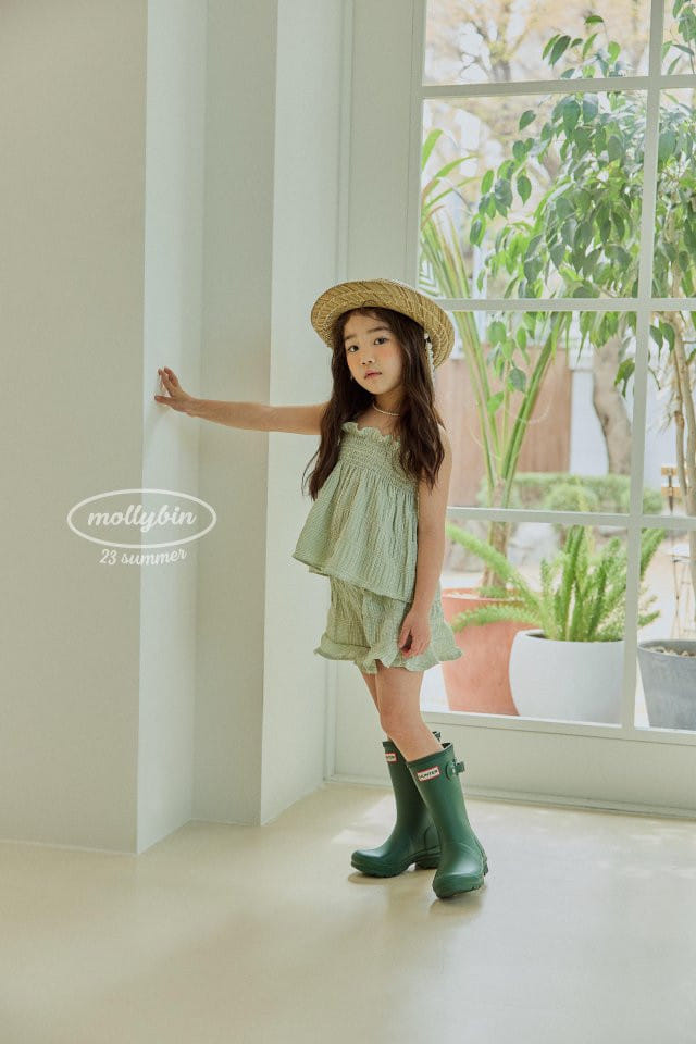 Mollybin - Korean Children Fashion - #childofig - Smocking Frill Top Bottom Set - 6