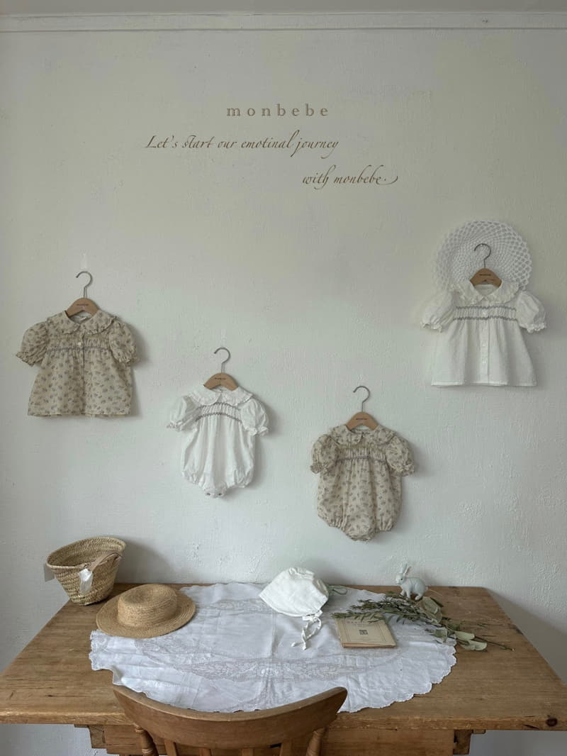Monbebe - Korean Baby Fashion - #babyboutiqueclothing - Lia Smock Bodysuit - 6