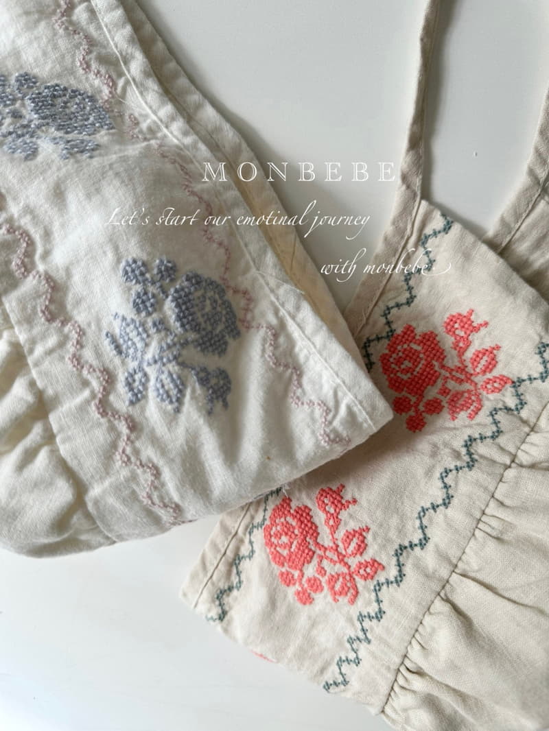 Monbebe - Korean Baby Fashion - #babyoutfit - Floral Embrodiery Bonnet - 10