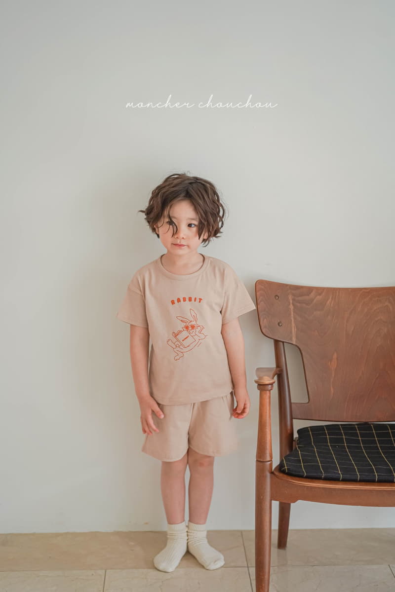 Moncher Chouchou - Korean Children Fashion - #Kfashion4kids - Rabbit Top Bottom Set