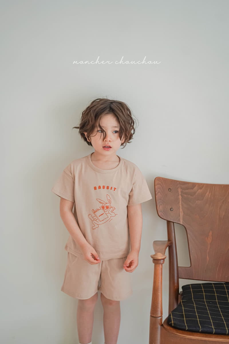 Moncher Chouchou - Korean Children Fashion - #littlefashionista - Rabbit Top Bottom Set - 2
