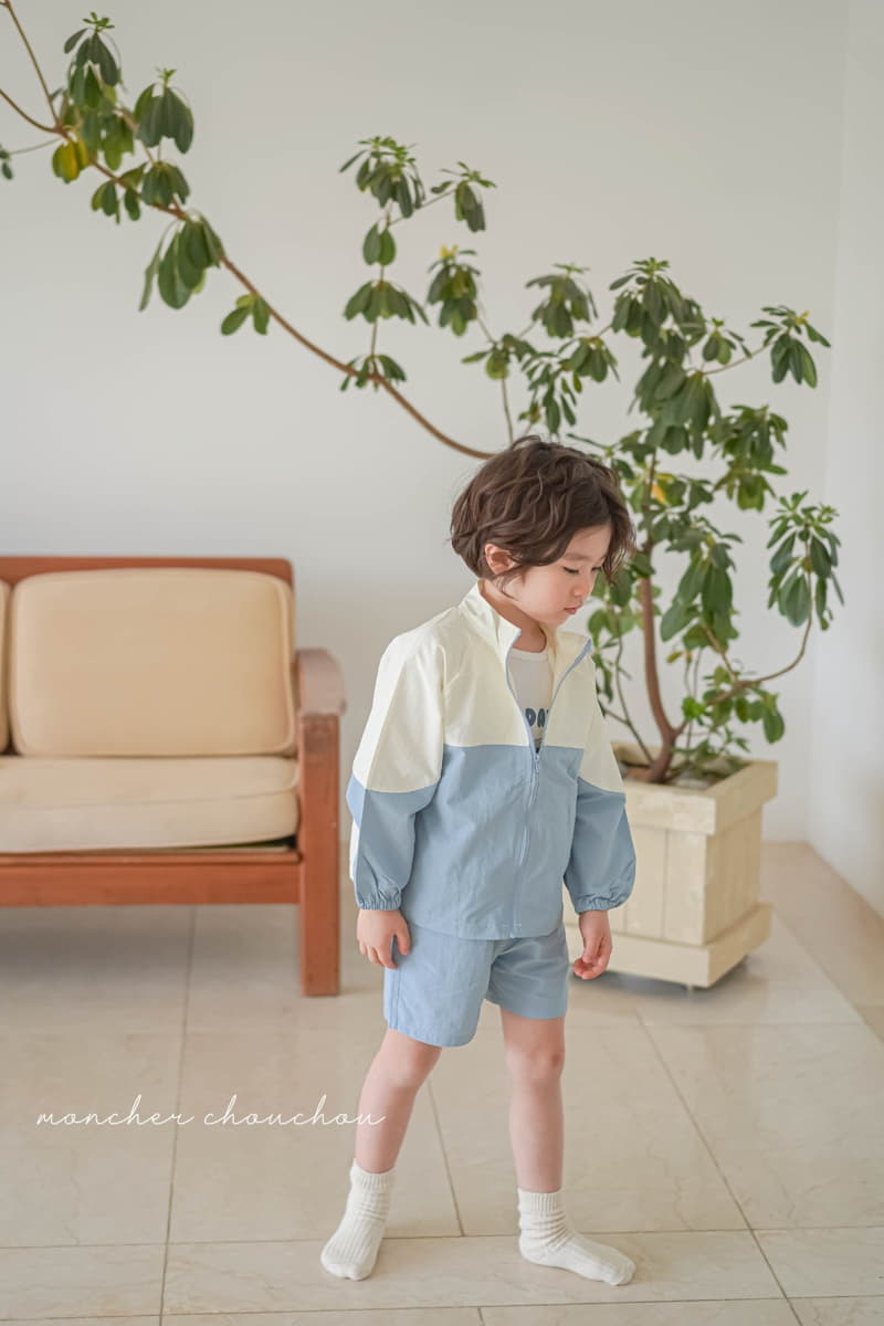 Moncher Chouchou - Korean Children Fashion - #minifashionista - Windbreaker Top Bottom Set - 3