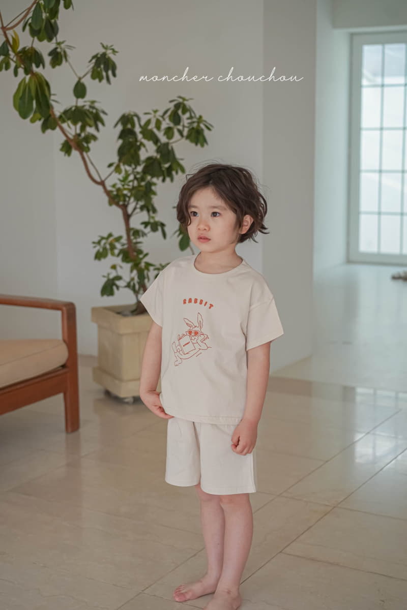 Moncher Chouchou - Korean Children Fashion - #todddlerfashion - Rabbit Top Bottom Set - 6