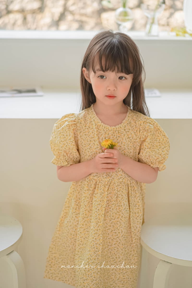 Moncher Chouchou - Korean Children Fashion - #todddlerfashion - Balloon Lace One-piece - 4