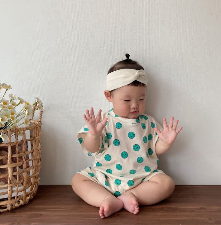 Moran - Korean Baby Fashion - #babyoninstagram - Smile Top Bottom Set - 11