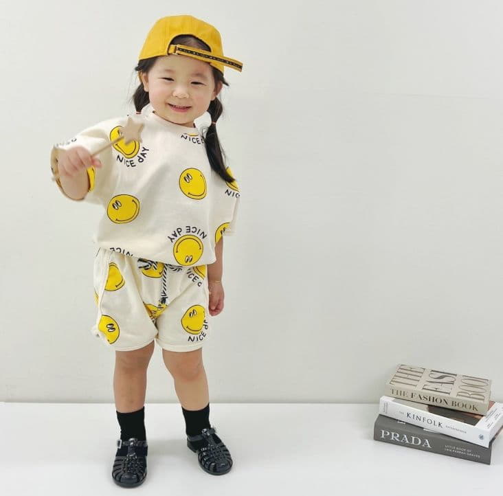 Moran - Korean Baby Fashion - #babyoninstagram - Nice Smile Top Bottom Set - 9