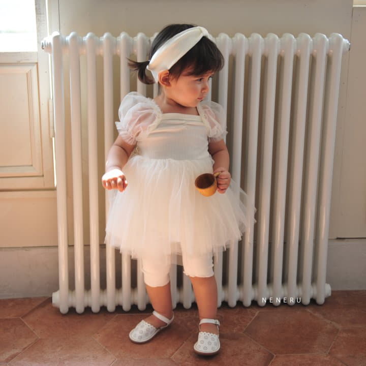 Neneru - Korean Baby Fashion - #babyclothing - Bebe Ballet Bodysuit Leggings Hairband Set - 2