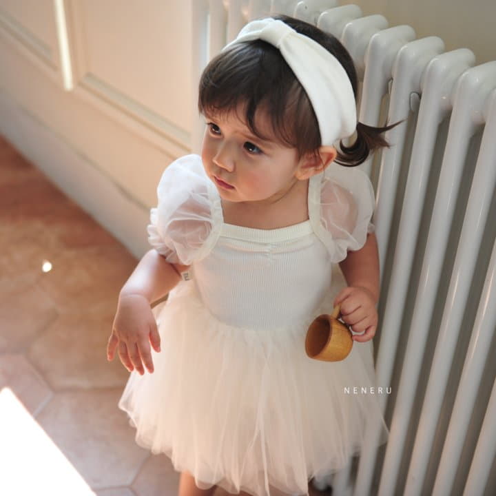 Neneru - Korean Baby Fashion - #babyfashion - Bebe Ballet Bodysuit Leggings Hairband Set - 4