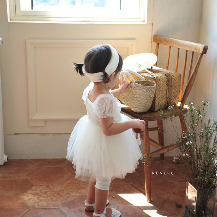 Neneru - Korean Baby Fashion - #babygirlfashion - Bebe Ballet Bodysuit Leggings Hairband Set - 5