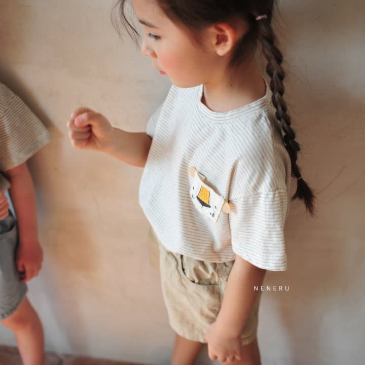 Neneru - Korean Baby Fashion - #onlinebabyshop - Bebe Lion Stripes Tee - 10