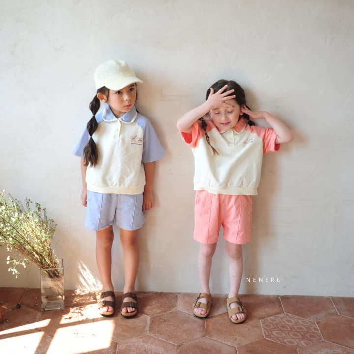 Neneru - Korean Children Fashion - #childofig - Radodo Collar Top Bottom Set - 3