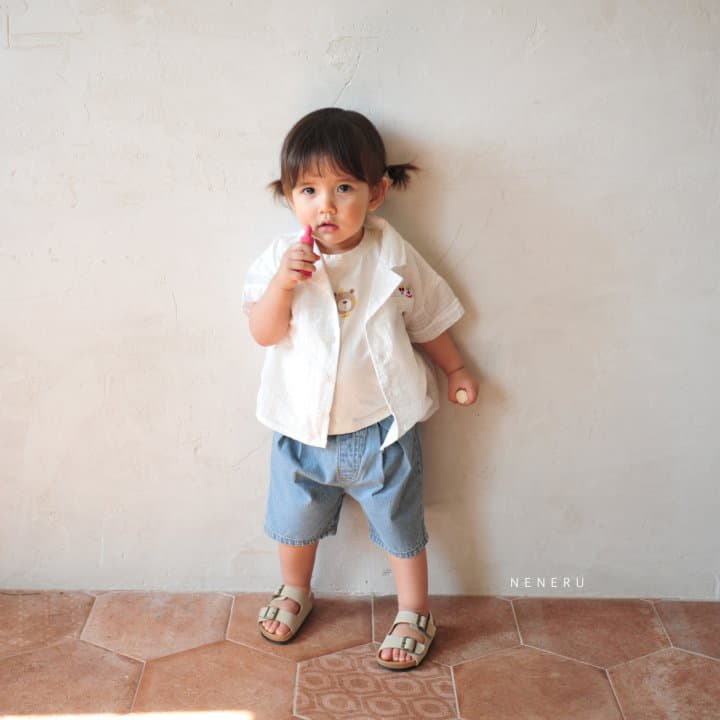 Neneru - Korean Children Fashion - #designkidswear - Cheek bear Tee