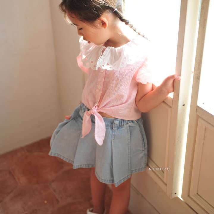 Neneru - Korean Children Fashion - #kidsstore - Sunny Denim Skirt Pants - 6