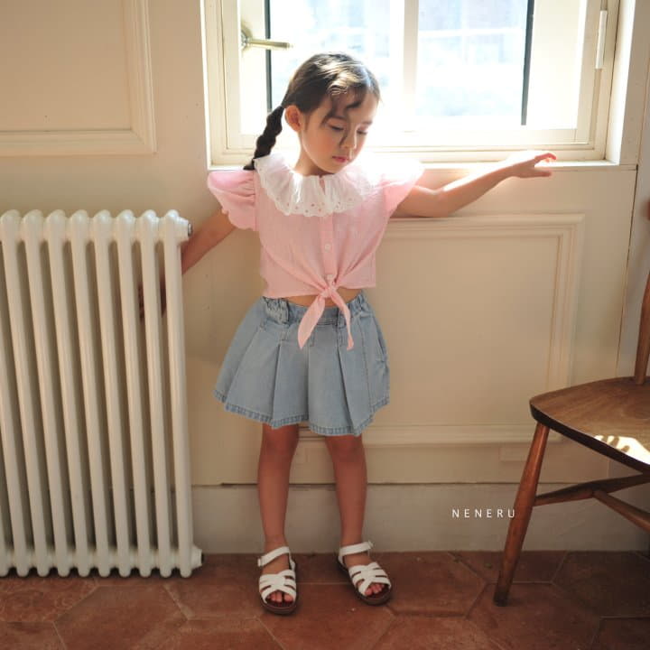 Neneru - Korean Children Fashion - #littlefashionista - Sunny Denim Skirt Pants - 9