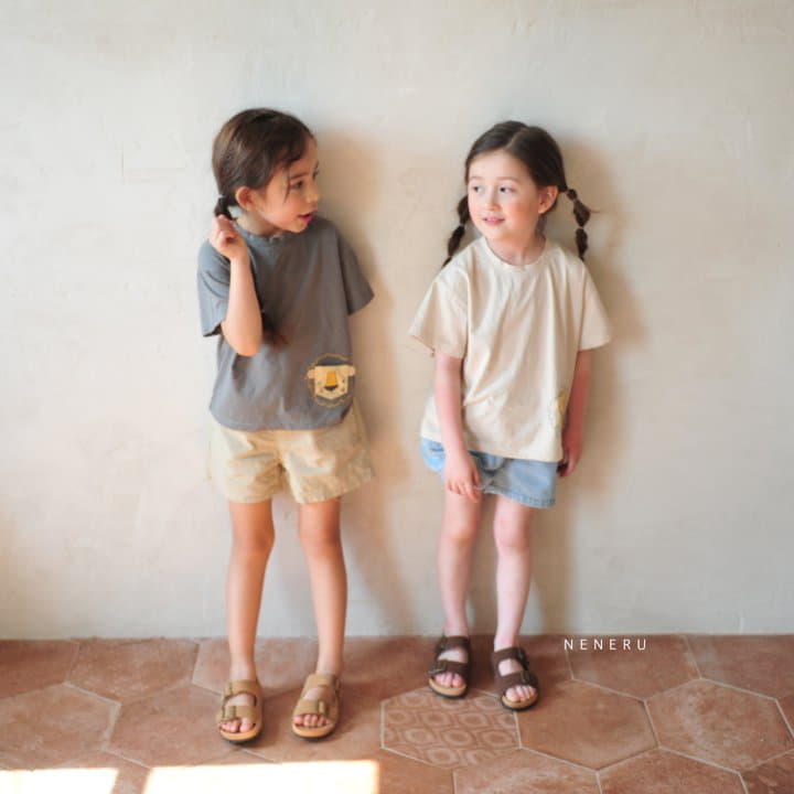 Neneru - Korean Children Fashion - #littlefashionista - Lion Embrodiery Tee - 8