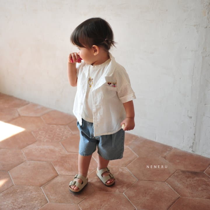 Neneru - Korean Children Fashion - #magicofchildhood - Fox Embroidery Shirt - 5