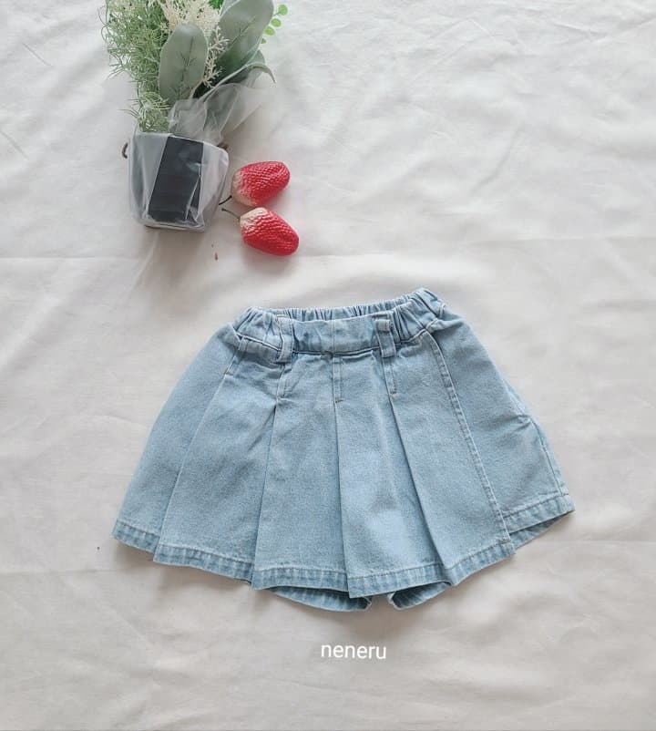 Neneru - Korean Children Fashion - #minifashionista - Sunny Denim Skirt Pants - 11