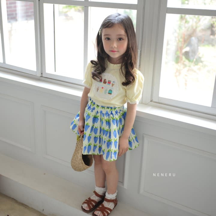 Neneru - Korean Children Fashion - #stylishchildhood - Ice Cream Embroidery Tee - 2