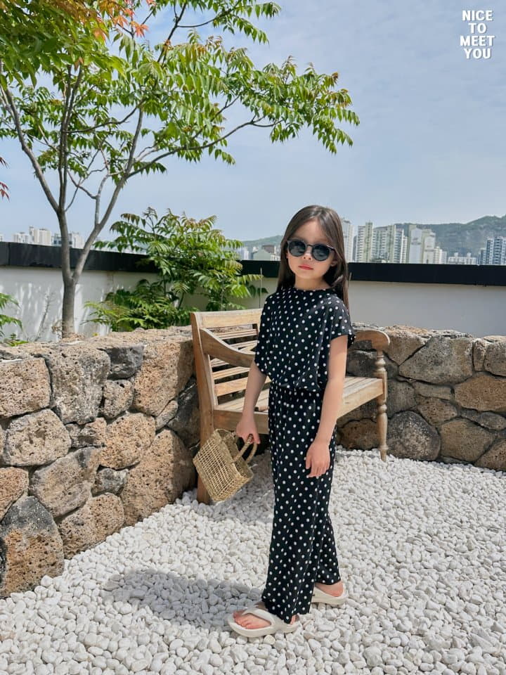 Nice To Meet You - Korean Children Fashion - #childofig - Dot Top Bottom Set - 5