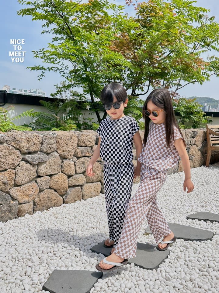 Nice To Meet You - Korean Children Fashion - #childofig - Square Top Bottom Set - 9