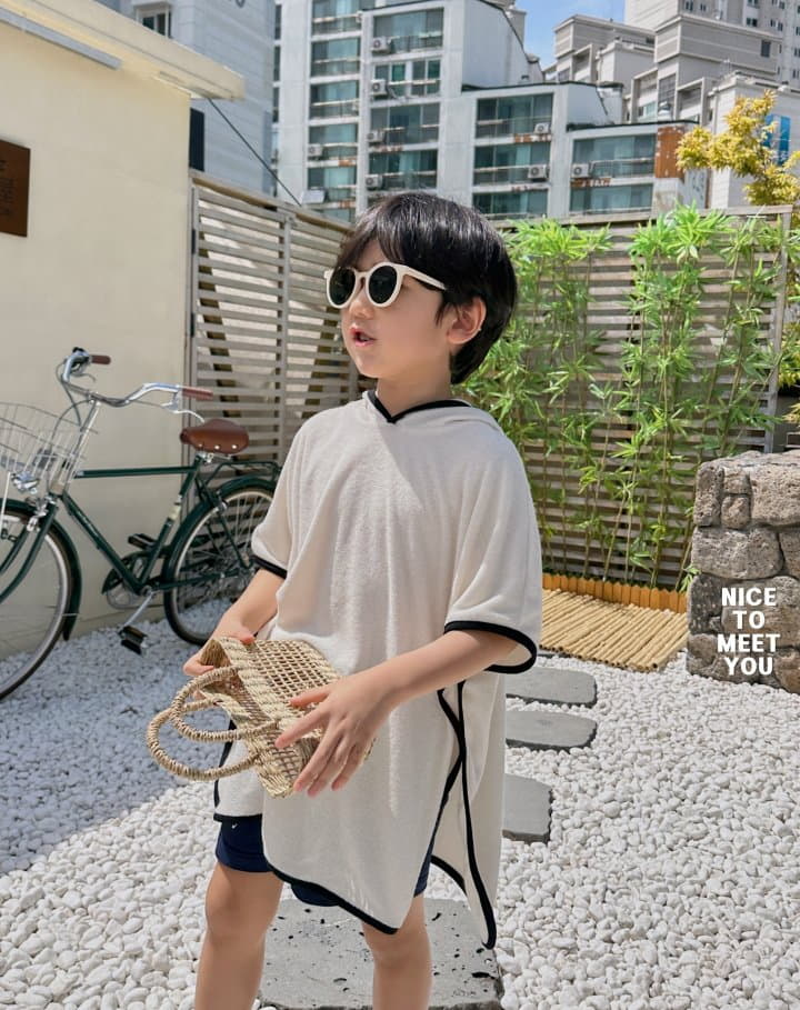 Nice To Meet You - Korean Children Fashion - #childofig - Terry Hoody Cape L(S~XL) - 3