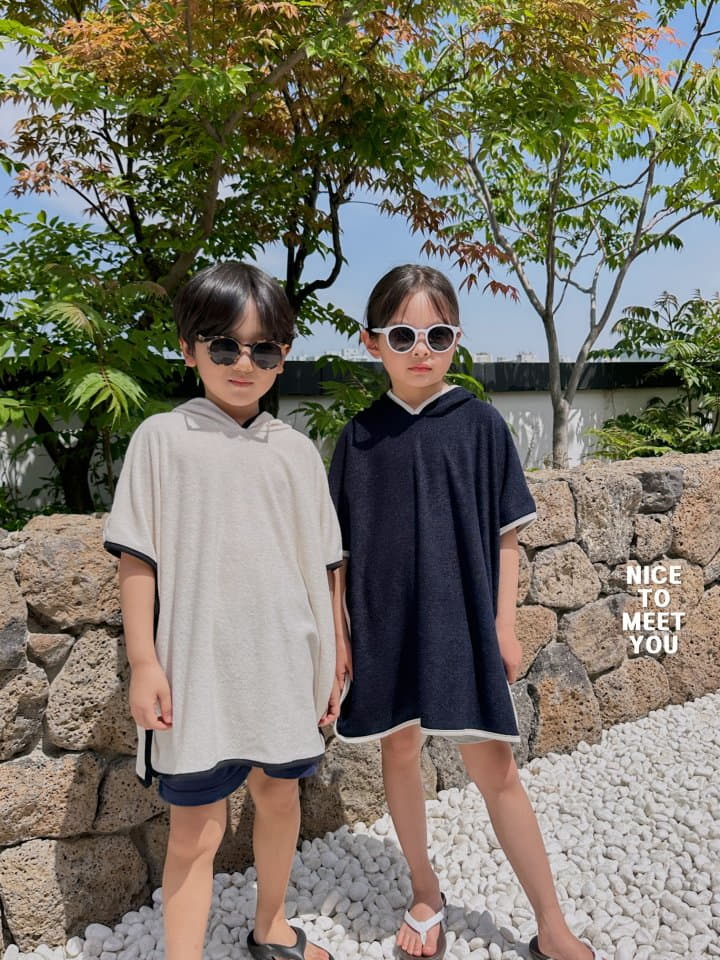 Nice To Meet You - Korean Children Fashion - #fashionkids - Terry Hoody Cape L(S~XL) - 8