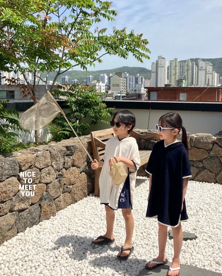 Nice To Meet You - Korean Children Fashion - #fashionkids - Terry Hoody Cape JS(JS~JM) - 7