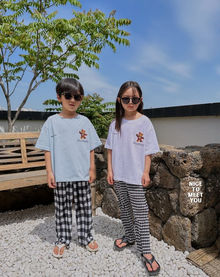 Nice To Meet You - Korean Children Fashion - #kidsshorts - Daily Bear Tee - 9