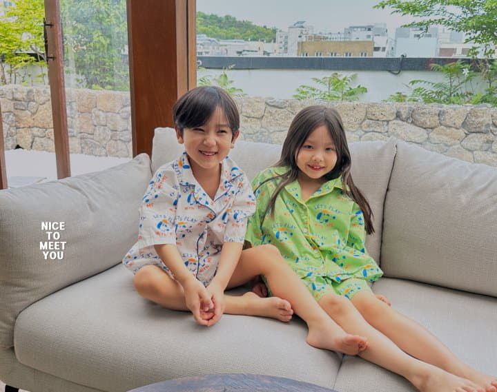 Nice To Meet You - Korean Children Fashion - #fashionkids - With Me Pjama Set - 4