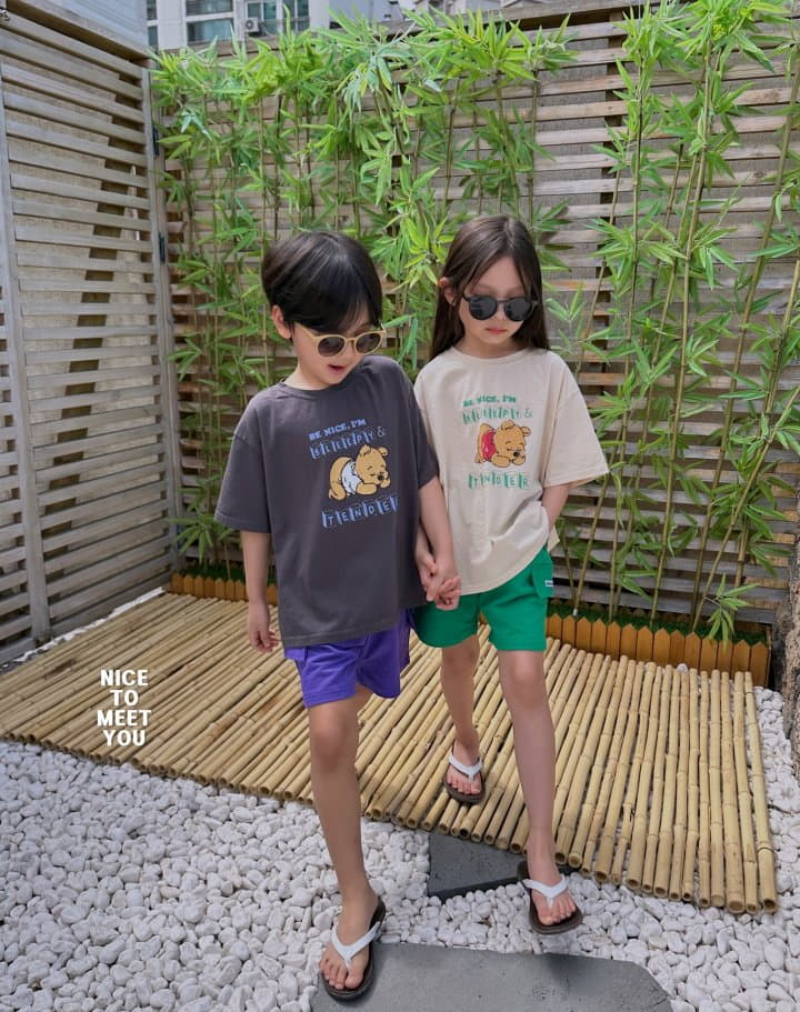 Nice To Meet You - Korean Children Fashion - #kidsshorts - Sleepy Tee - 3
