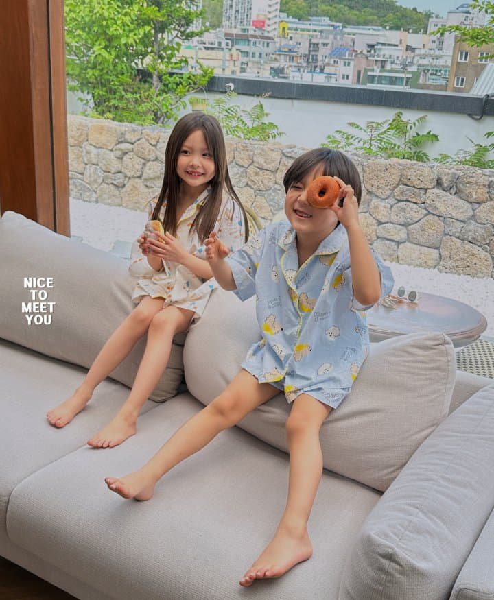 Nice To Meet You - Korean Children Fashion - #kidsstore - Sleep Pajama Set - 6