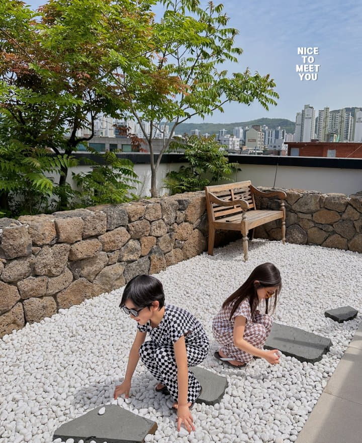 Nice To Meet You - Korean Children Fashion - #littlefashionista - Square Top Bottom Set - 5