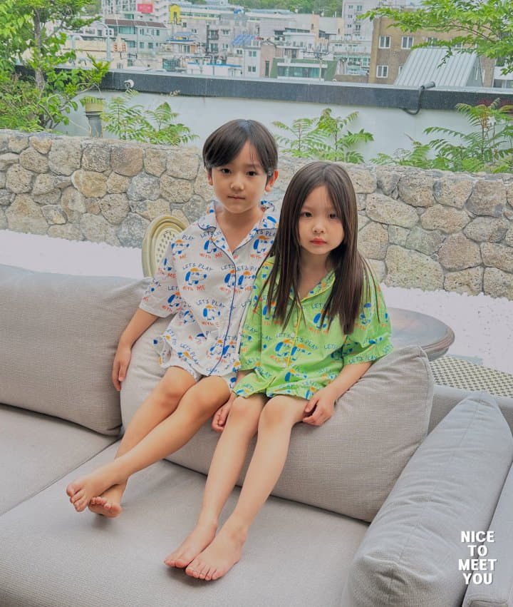 Nice To Meet You - Korean Children Fashion - #magicofchildhood - With Me Pjama Set - 9