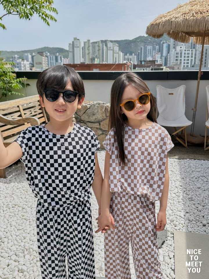 Nice To Meet You - Korean Children Fashion - #minifashionista - Square Top Bottom Set - 7