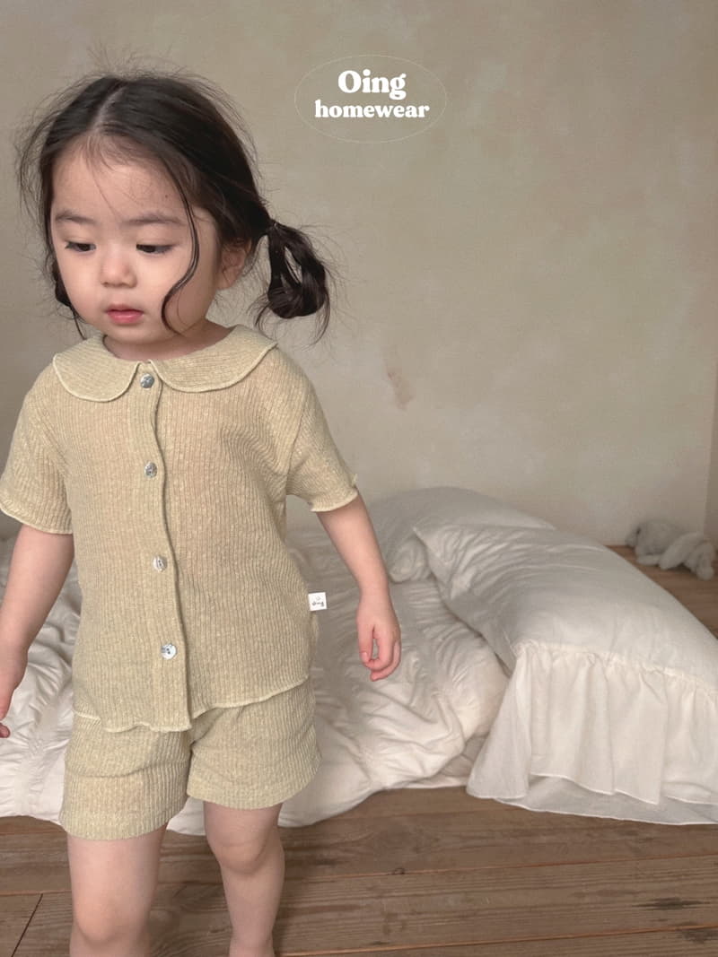 Oing - Korean Children Fashion - #childofig - Miu Collar Top Bottom Set - 4