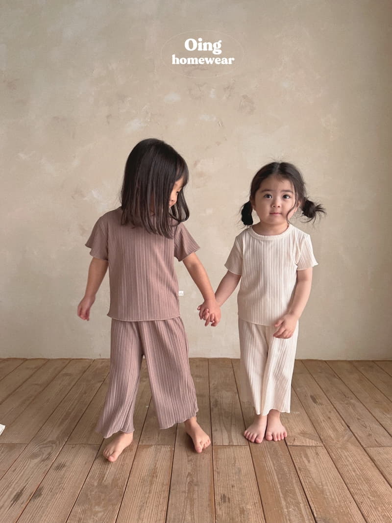 Oing - Korean Children Fashion - #kidsshorts - Salrang Top Bottom Set - 2