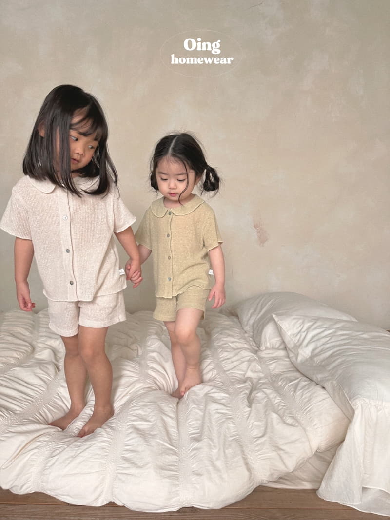 Oing - Korean Children Fashion - #kidzfashiontrend - Miu Collar Top Bottom Set - 10