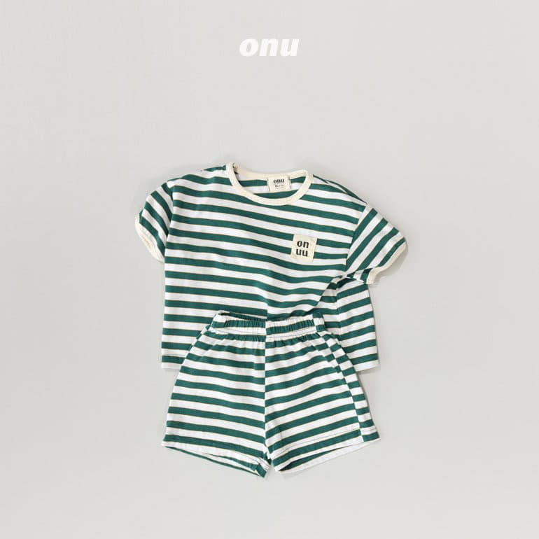 Onu - Korean Children Fashion - #Kfashion4kids - Stripes Top Bottom Set - 5