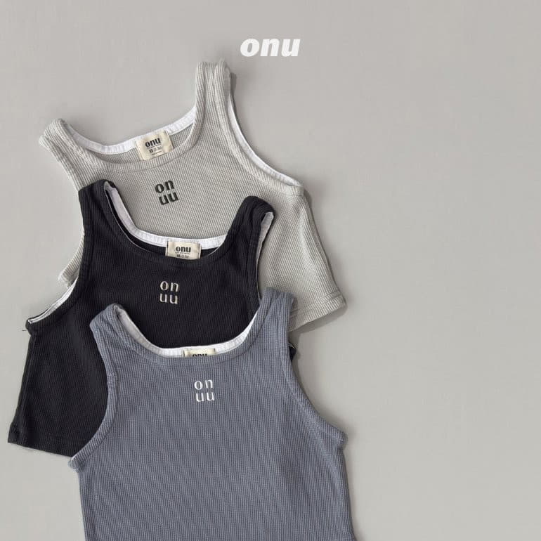 Onu - Korean Children Fashion - #designkidswear - Waffle Sleeveless - 3