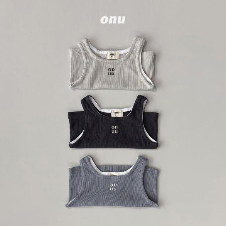 Onu - Korean Children Fashion - #designkidswear - Waffle Sleeveless - 4