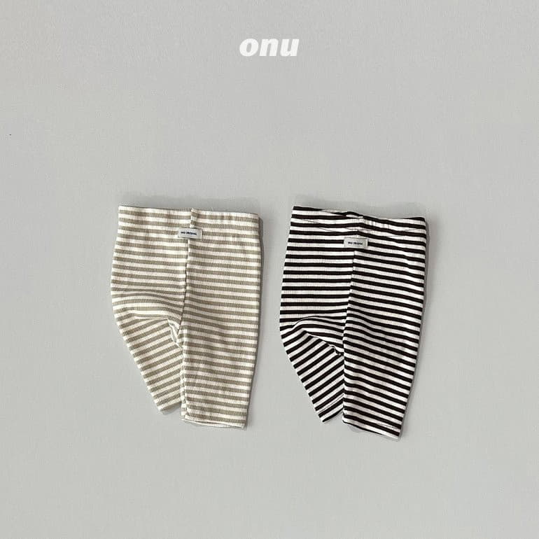 Onu - Korean Children Fashion - #fashionkids - Stripes Leggings - 2