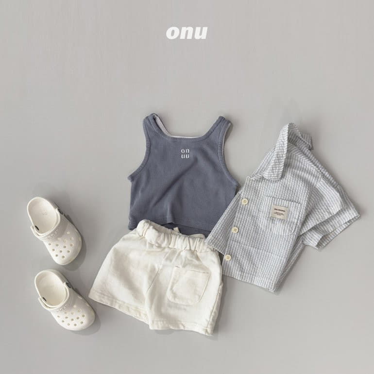 Onu - Korean Children Fashion - #kidsstore - Waffle Sleeveless - 7