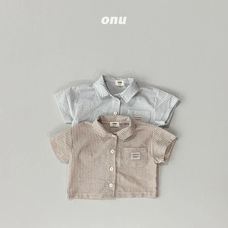 Onu - Korean Children Fashion - #kidzfashiontrend - Stripes Shirt - 2